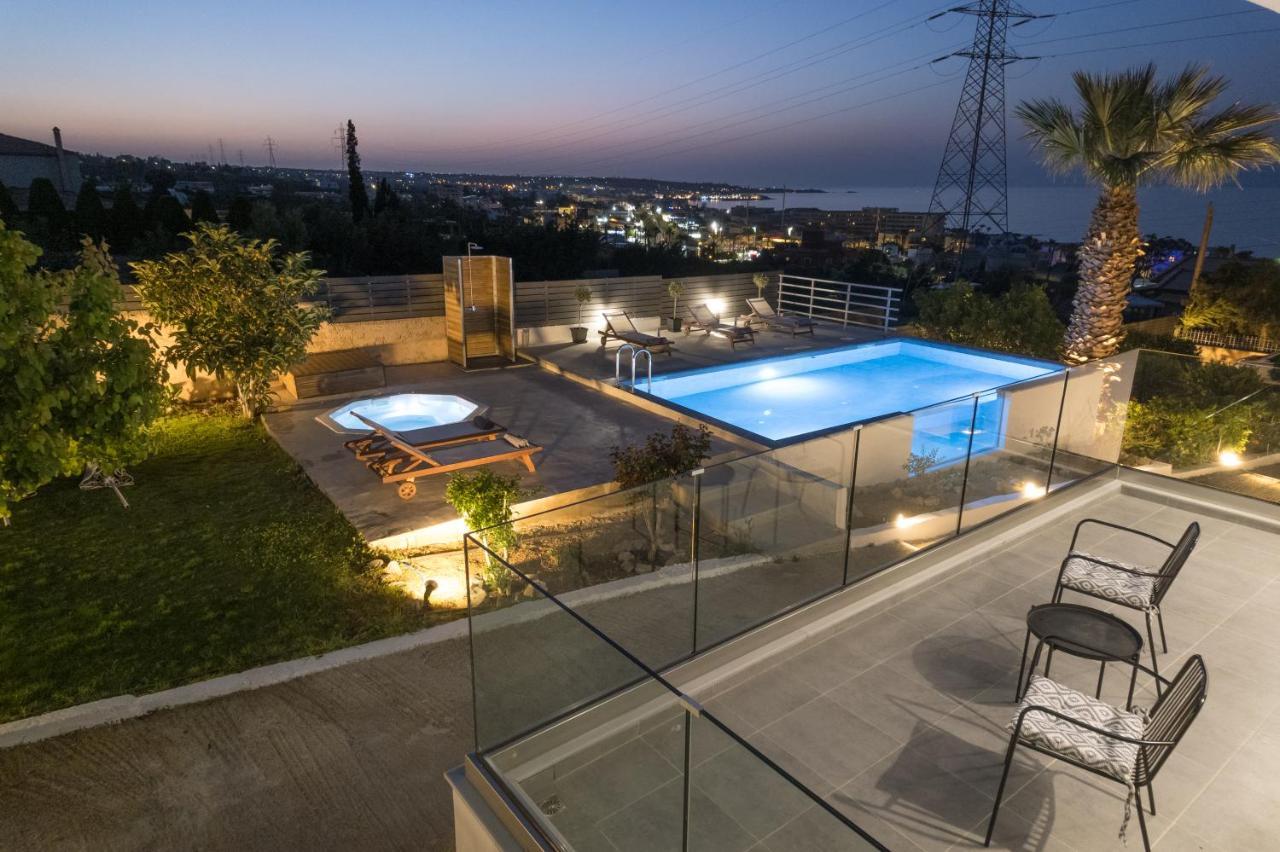 Queen'S Gem Luxury Villa - Heated Jacuzzi & Pool Hersonissos  Exterior photo