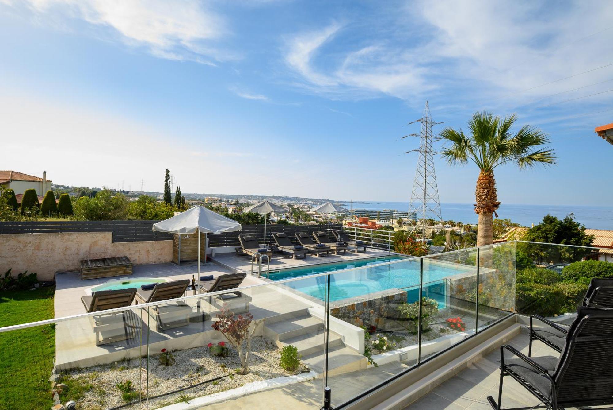 Queen'S Gem Luxury Villa - Heated Jacuzzi & Pool Hersonissos  Exterior photo