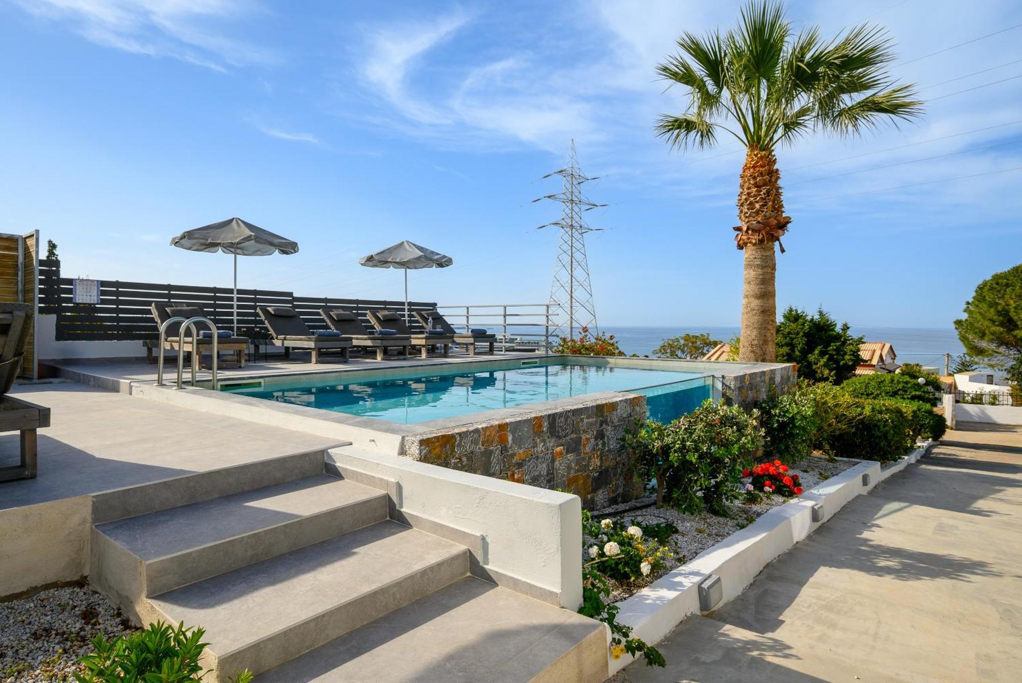 Queen'S Gem Luxury Villa - Heated Jacuzzi & Pool Hersonissos  Exterior photo
