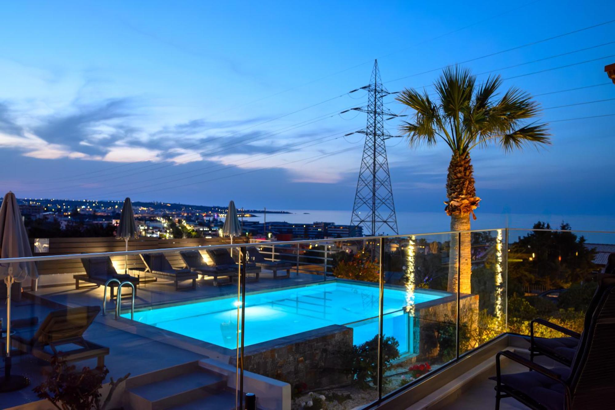Queen'S Gem Luxury Villa - Heated Jacuzzi & Pool Hersonissos  Exterior photo