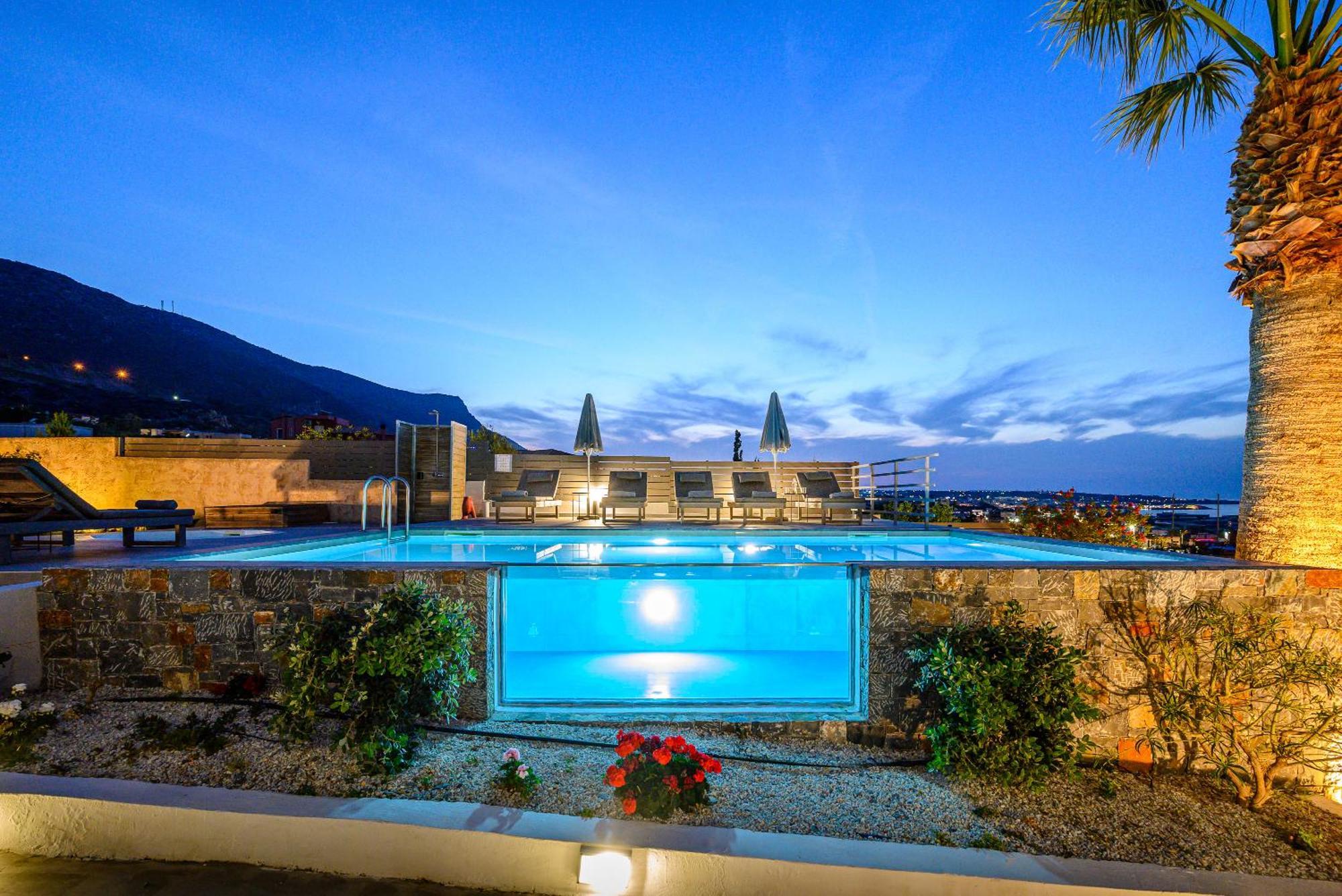 Queen'S Gem Luxury Villa - Heated Jacuzzi & Pool Hersonissos  Exterior photo